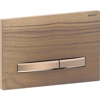 Geberit Betätigungsplatte Sigma50 Square Pl Nussb Amerik., Pl/T Rot, f 2-Mg-Spül.