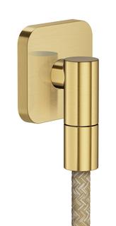 hansgrohe Wandanschl. Axor W. outlet F m Rückflussverh., softsqua, brush. brass