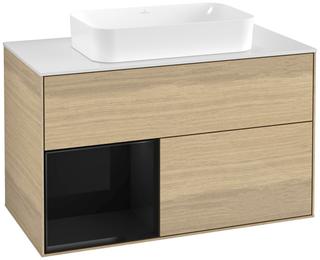 V&B Waschtisch-Unterschrank Finion 100x60,3 cm, Reg li glo bla Lac, Oa ven