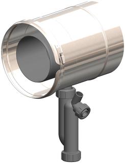 AT Kondensatablauf DN125/190 mit Siphon Edelstahl gebürstet