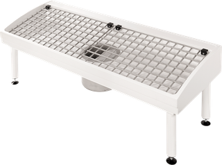 AR Stiefelreinigungsanlage, SIRIUS, MIRANIT, 1400x500x510 mm, Siphon, 2 Pl.