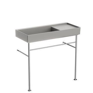VitrA WT Compact-asym.-m. Rack ArchiPlan 90x38cm, Beck. li, Abl. re, steingrau ma