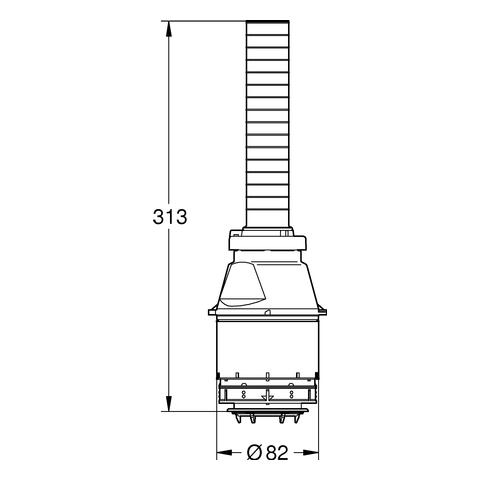Artikelbild 3 des Artikels „GROHE Servo-Ablaufventil 43486 unterbrechbar für Wandeinbau “