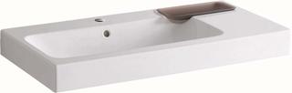 Geberit Waschtisch iCon 90x48,5cm, m HL, m ÜL, Schale re, weiß