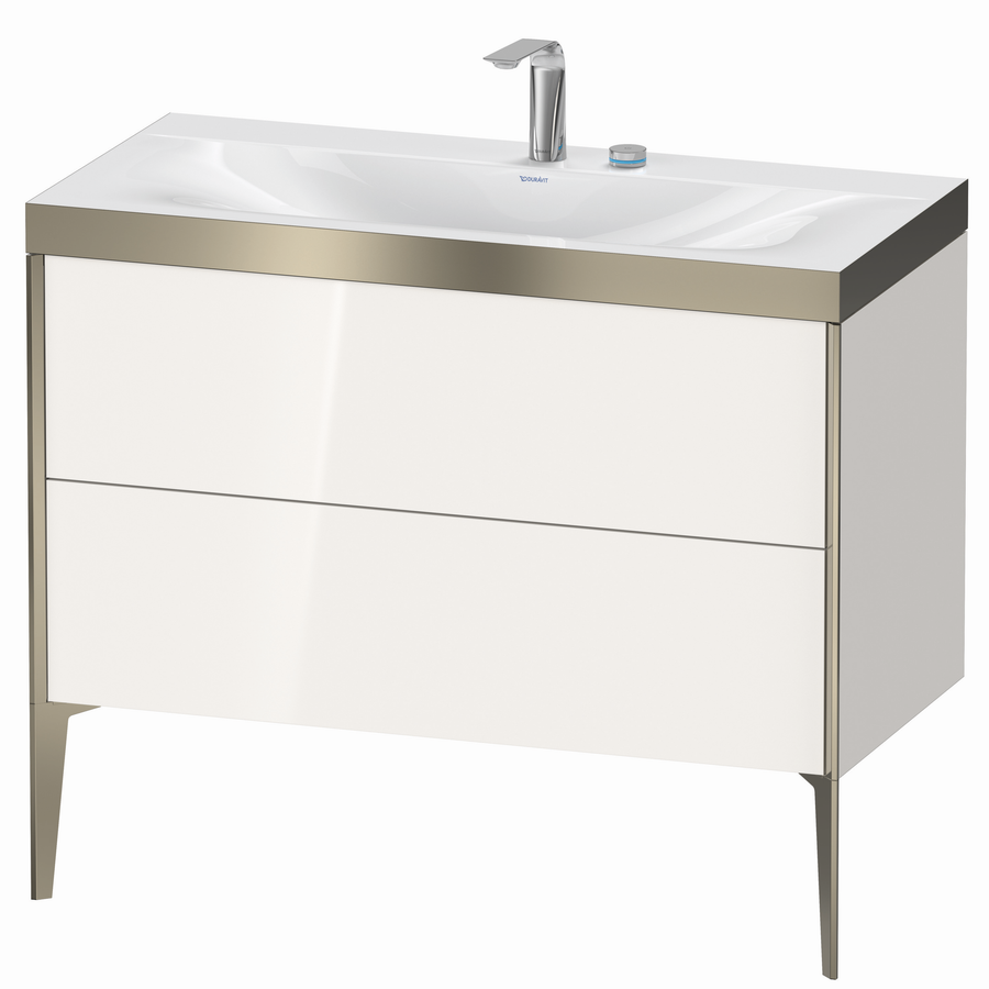 Artikelbild 1 des Artikels „DU WTU XViu/Viu, 2 Ausz, 610x1000x480mm 2 HL, champ.m/weiß hgl, Ra. B1 ES Nussb “