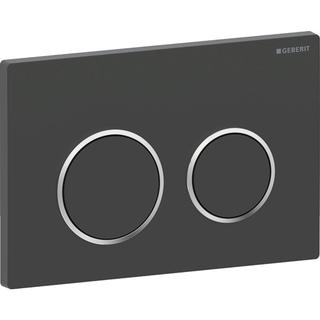 Geberit Abdeckplatte Omega20 Round Pl/T sw ma lac, Rg. hgl-vc, f 2-Mg-Spül.