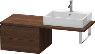 Duravit Unterschrank L-Cube 62x54,7cm, Nussb geb., f Kons, 2 Schub.