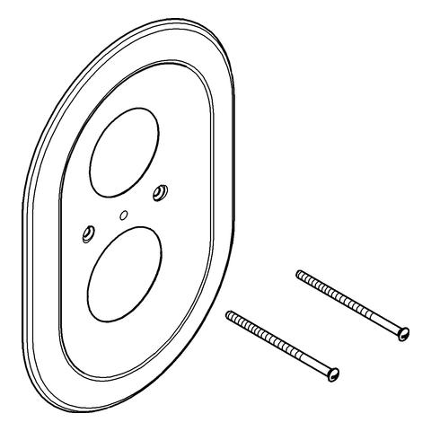 Artikelbild 2 des Artikels „GROHE Rosette oval 47188 225x150 für Automatic 2000/Sentosa alt edelmessing “