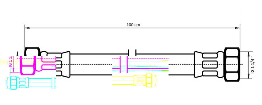 Artikelbild 2 des Artikels „Neoperl Panzerschlauch NEOFLEX DT 1 1/4