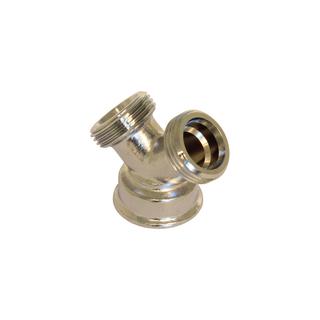 KÖRO Y-Verteilerstück 3/4" IG+2x3/4" AG ms verchr.
