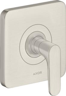 hansgrohe Fertigset Axor Citterio M UP-Absperrvtl., m Hebel, Edelstahl-Optik