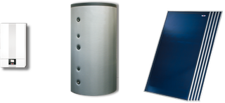 Wolf Paket Gas-Hybridheizung CGB 2-20, BSH1000, 6 Ko., m Ther., Sp, Sol