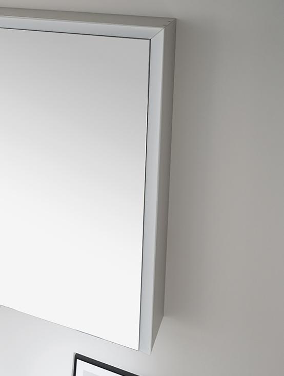 Artikelbild 8 des Artikels „Elegant Line 2.0 WLA, 3-türig, Alu matt 950 x 725 mm, Rückwand Spiegel, Aufputz “
