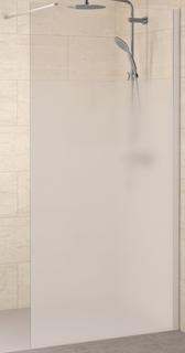 Kinedo Walk In Solo 6 Plus 120 Dekorglas Cosmos XL 6mmH200cm Profil Weiß W-Strebe