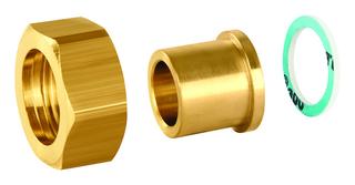 Resideo Anschlussverschraubung mit Löttülle 12mm, G 1/2, flach dichtend