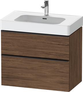 Duravit Waschtisch-Unterschrank D-Neo 78,4x45,2cm, sw/Nuss d, 1 Kast, 1 Ausz.