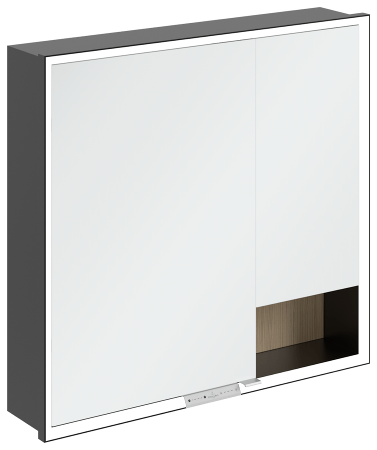 Artikelbild 2 des Artikels „V&B Spiegelschrank My View + 80x75x16,8cm, No Oa, LED, AL sw ma elox. 80 x 75 x 16,8 cm | Nordic Oak“