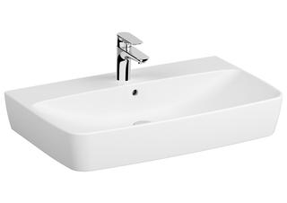VitrA Waschtisch Shift 80x49,5cm, we hgl, m ÜL, 1 HL mittig