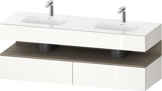 Duravit EinbauWT-Möbel-Set Qatego 160x55x60cm, Konsolen-WTU, Ei ter/we hgl