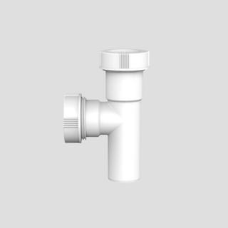 Sanit T-Stück d= 32mm, mit Rückschlagklappe