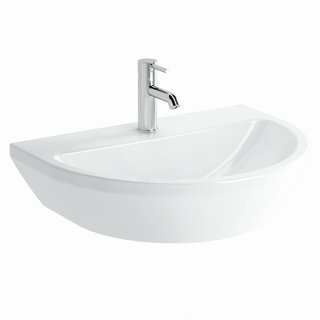 VitrA Waschtisch Integra 65x49cm, we hgl, o. ÜL, 1 HL mittig