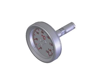 FL Thermometer zentrisch NG 40 Rot, 20-150 Grad C