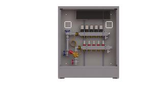 Danfoss Wohnungsstation UnoFloor Control 6 HK, Mont li, UP, mit Tür und Rahmen