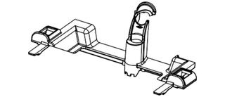 SCHELL Schlauchhaltebrücke MONTUS Flow für Spülkasten 12cm