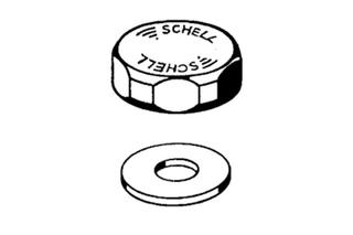 Schell Verschlusskappe kpl, vc, f WC-Drucksp. SCHELLOMAT 02202