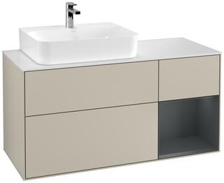 V&B WT-Unterschrank Wandbel. Finion 120cm, Pl w m, Rg l md b m Lac, sa m Lac