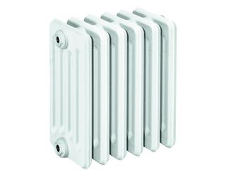 HG-TEC DIN-Gussradiator Berlin RAL 9010 4 Glieder BH 430 NA 350 BL 240 BT 220