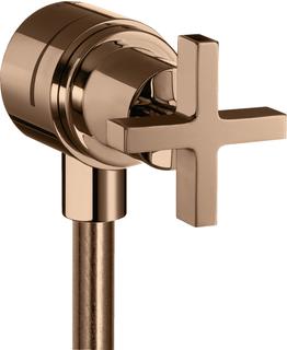 hansgrohe Absp.ventil Axor Citterio Stop m Rückflussverh., Kreuz, pol. red gold