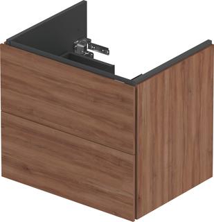 DU Waschtischunterbau wandh. L-Cube LC6240 Nussbaum 481x620x550mm 2Sk.