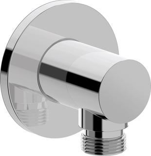 Duravit Wandanschlussbogen DN 15, runde Rosette, chrom