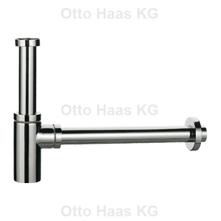 HAAS Design-Flaschensiphon MARTINO DN 32, 11/4", m Wd.-Ros., MS verchromt
