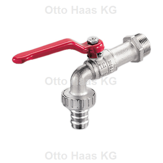HAAS Kugel-Schnellverschlussventil 3/4", MS, vn, silb., m Schl.-Verschrbg.