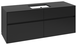 V&B Waschtischunterschrank Collaro 140x54,8x50cm, f WT mit., volcano black