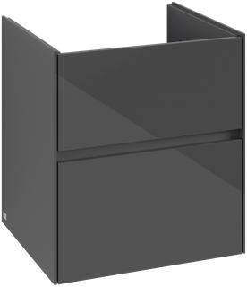 V&B Waschtischunterschrank Collaro 56,1x61x48cm, WT mittig, glossy grey
