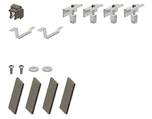 Set Basis für weitere Reihe /3 Flachdachs., SÜD 10 Grad f. 1 Modul o.WB