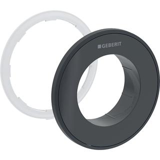 GE Typ 10 Rosette für Fernbetätigung rund, UP-Drücker, schwarz/schw matt