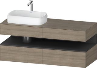 Duravit Waschtisch-Unterschrank Qatego 140x55x60cm, gra m/E te, Pl, B l, B