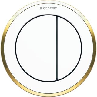 Geberit WC-Steuerung Typ 10 pneu, 2-Mg., Ros./Tast. we, Rg. gold