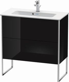 Duravit WT-Unterschrank Compact XSquare 2 Ausz., steh., 81x38,8cm, sw hochglanz
