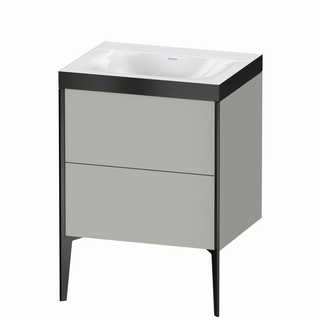 DU WTU XViu/Viu, 2 Ausz, 610x600x480mm o.HL,schw. m/Bet.grau matt,Ra. B2 ES Ah.
