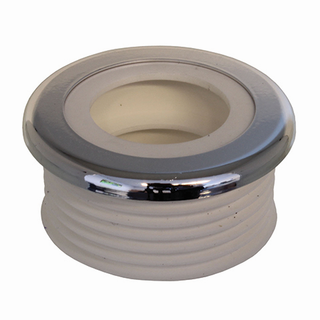 KÖRO Euro-WC-Verbinder 55R, 55mm, weiß, 38-45mm, mit Rosette