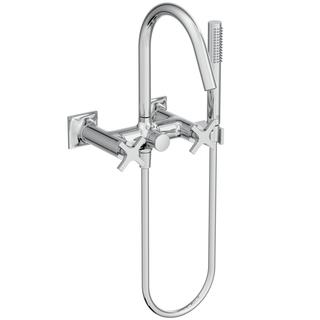 IS Zweigriff-Wannenarmatur Joy Neo AP, m Handbr, Ausl. 190mm, Kreuzgr., chr