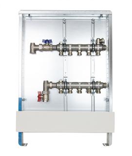 Strawa Heizkörperanschlussstation H 52 10 HK, B 875mm, w, An vert, i UP-Schrank