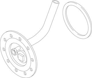 BOSCH Ersatzteil TTNR: 87155031700 Flansch mit Tauchrohr kpl.