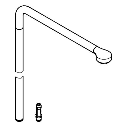 Artikelbild 2 des Artikels „GROHE Ersatzrohr Grohtherm 2000 15cm länger als Originalrohr, chrom chrom“