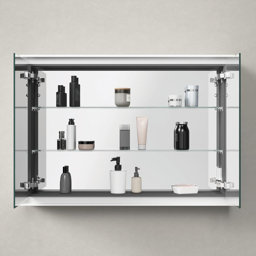 Artikelbild 6 des Artikels „Duravit Spiegelschrank L-Cube 100x70x15,5cm, gra ma, Türanschl. re/li 100 x 70 x 15,5 cm | graphit matt“